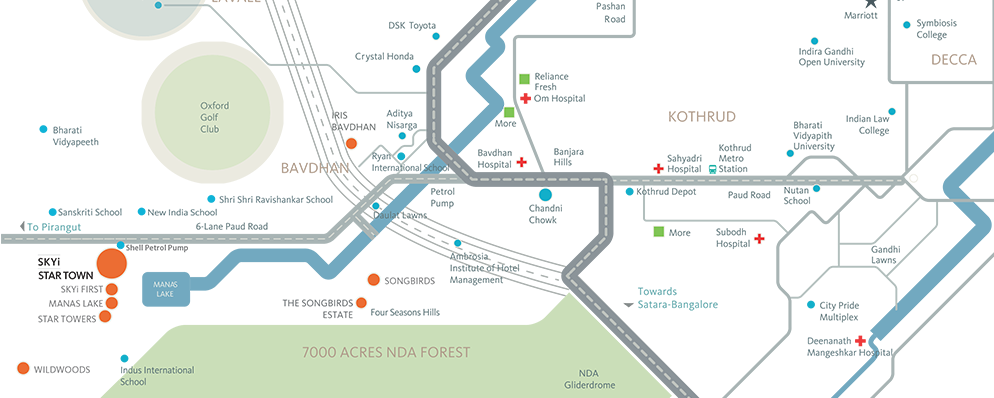 SKYi Star Town Location Map