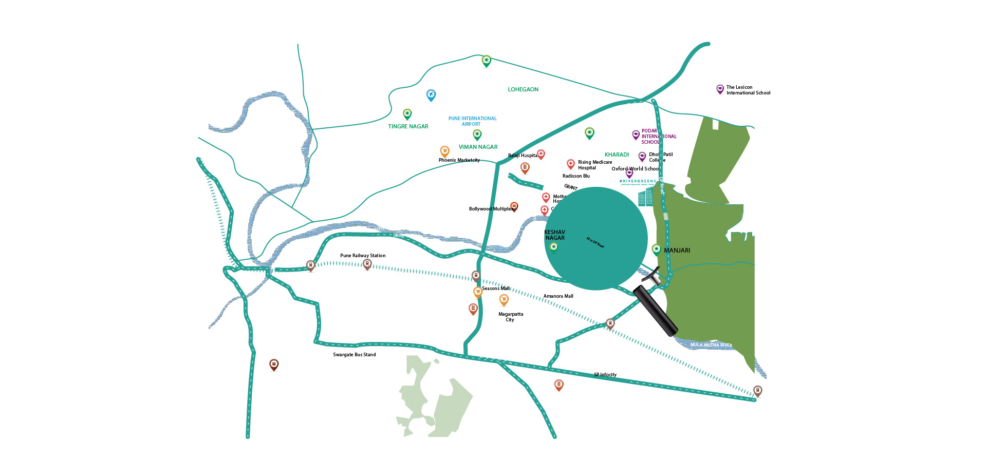 Godrej Parkridge Location Map